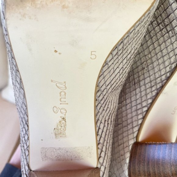 Paul Green Mallory reptile embossed peep toe ankle booties - Picture 2 of 8